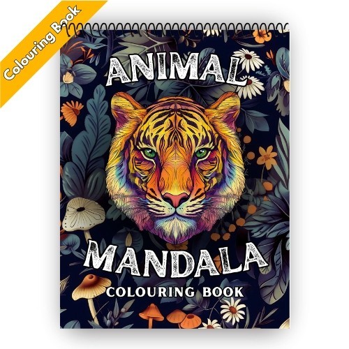 Animal mandala colouring book - animal,