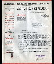 ALGIERS (ALGERIA) BOILERMAKING METALLIZATION / TANKS "CORVINO & KERSUZAN" 1945