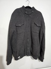 Kangol Knit Zip Up Jacket 3XL Dark Grey 