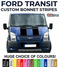 Bonnet Racing Stripes Vinyl Graphic Decals Stickers for Ford Transit Van LWB SWB
