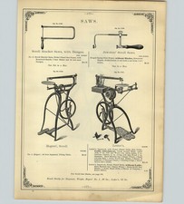 1890 PAPER AD New Rogers Lester's Scroll Saws Pedal Foot Power Barnes Jig