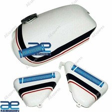 Compatible With Norton Commando Roadster 850 White Petrol Tank & Side Panel @US