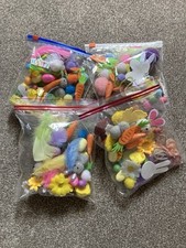 x4 Bags of Kids Spring Easter Craft Activity Decorating Kit Pack Bundle Art Hats