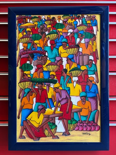 Frantzy oil painting haitian - painting,