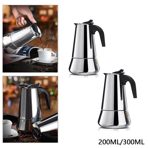 Stainless steel espresso maker - stainless,