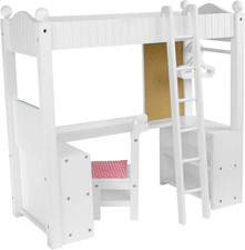 Olivia'S Little World Little Princess 18" Doll Wooden Loft-Style Bunk Bed Set wi