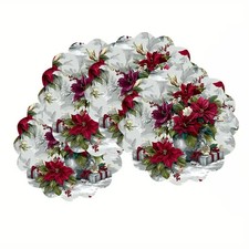 Christmas Large Wooden Placemats/Coasters X 4 Poinsettia 🎅🎁🎄