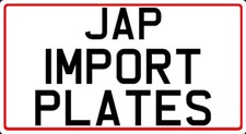 JAPANESE IMPORT  NUMBER PLATES