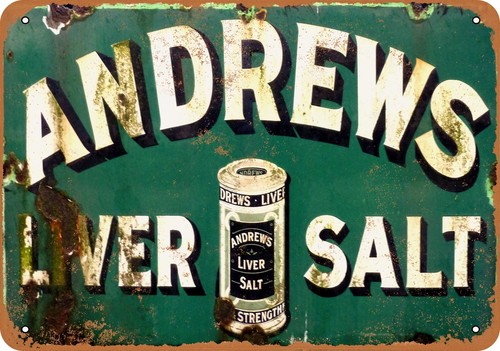 Metal sign andrews liver - -,