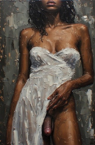 Sexy shemale naked canvas nude - canvas,