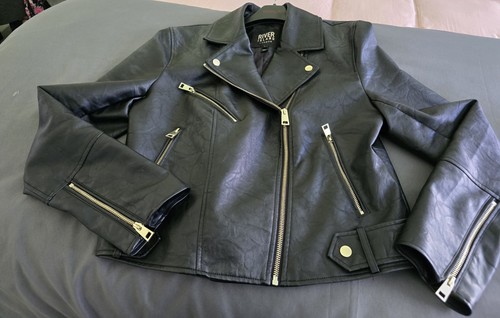 River island black faux - river,