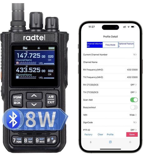 Radtel 900 bluetooth - rt-900, 8w