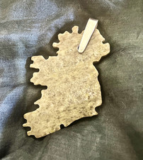 Irish Connemara Marble huge pendant, outline map of Ireland