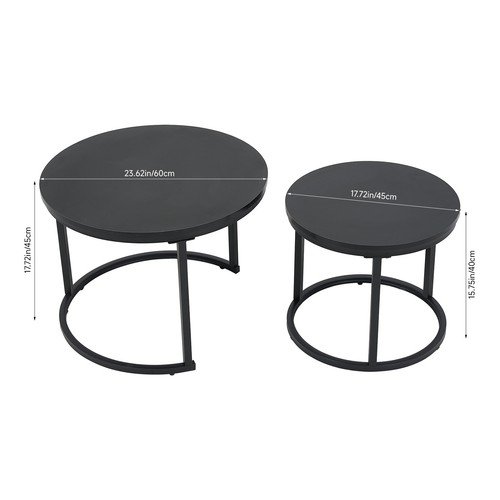 Nesting round coffee tables - coffee,