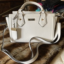 JUNO White Handbag With Black