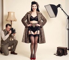 Black panty girdle - girdle, with