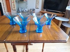 Set 6 Large Electric Blue Aqua