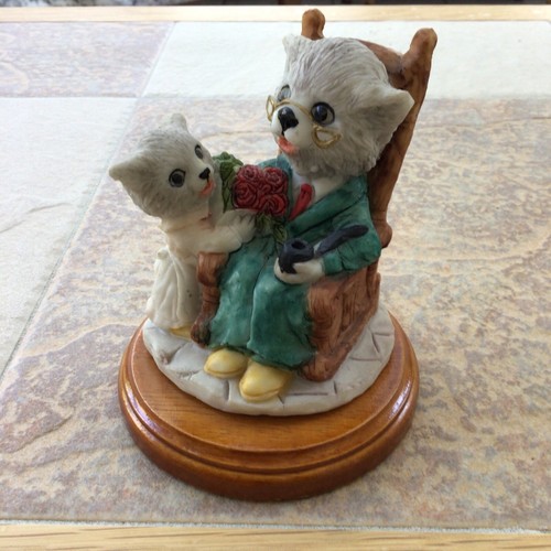 Grandfather cat and kitten - , in