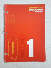 Quinton Hazell Water Pump Catalogue issued June 1983