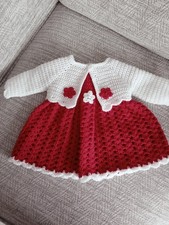 New Hand Crochet 0-3 Mths dress and bolero