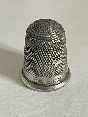 Sterling silver thimble - silver,