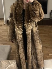 Tanuki Japanese Racoon Full Length Fur Coat