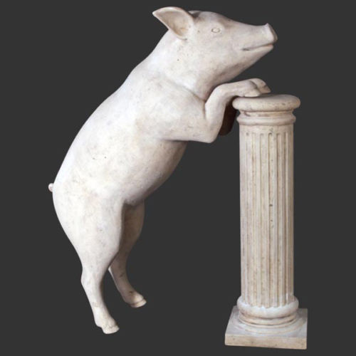 Curious pig only statue life - statue,