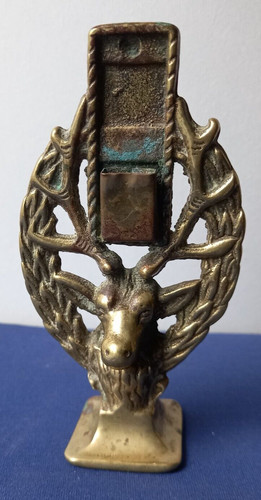 Antique brass stag - brass, with