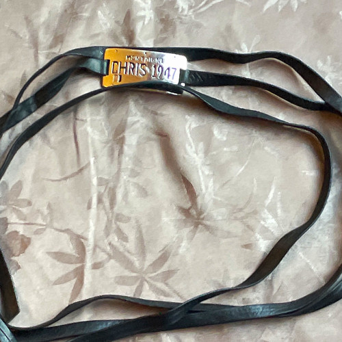 Leather cord belt silver - cord,