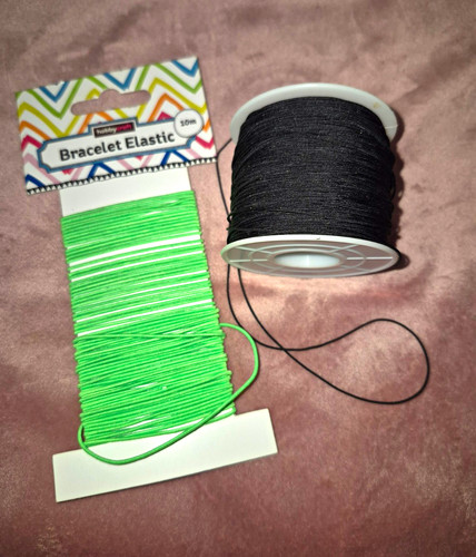 Green black used bracelet - black,