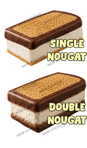 Ice cream van sticker - cream, nougat