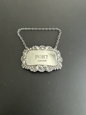 Solid silver rococo style port - silver,