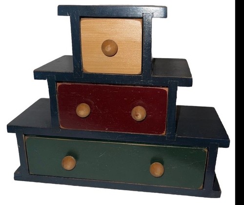 Tiered rustic wooden jewelry - 3,