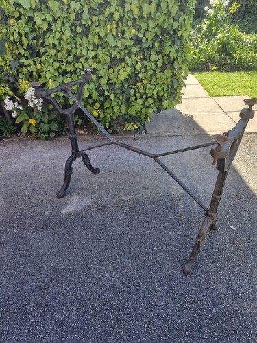 Antique cast iron table base - iron,