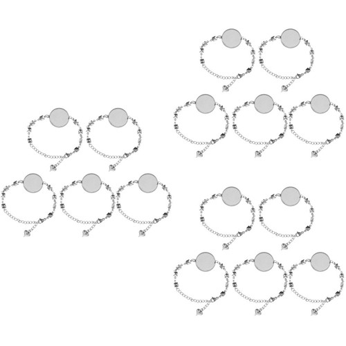 15pcs stainless steel bracelet - stainless,