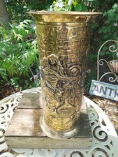 Vintage english brass embossed - brass,