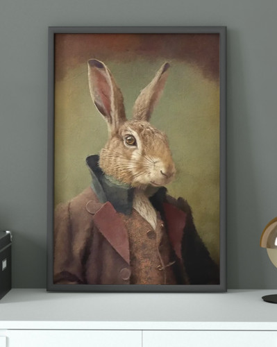 Hare animal head portrait - hare,