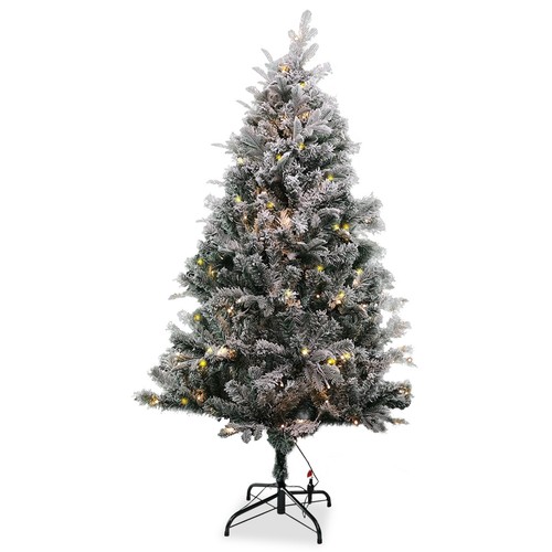 6ft snow frosted christmas - frosted,