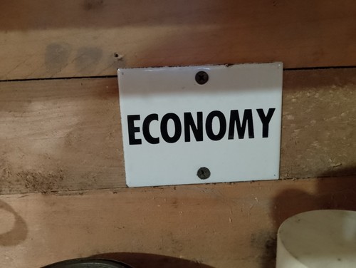 Economy vintage enamel petrol - economy,
