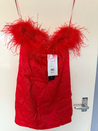 Kitri nola red feather - feather, trim