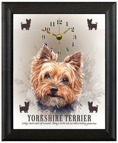 Yorkshire terrier clock wall