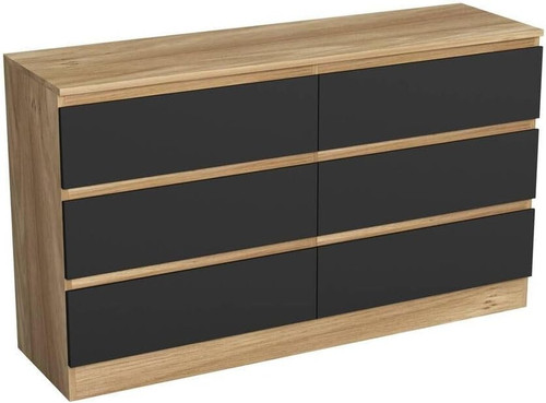 Chest drawers white 6 - white,