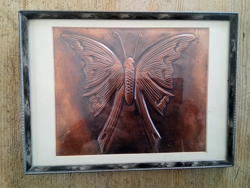 Butterfly coper engraving - butterfly,