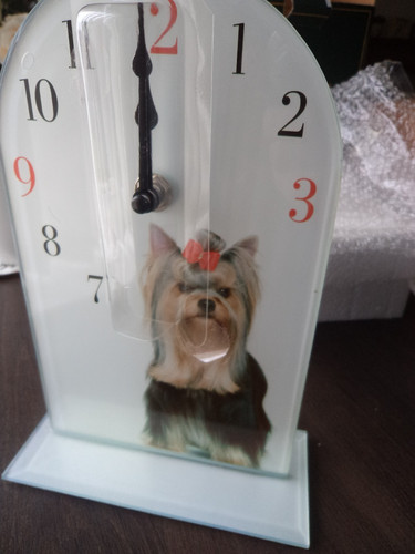 Glass mantel clock - glass,