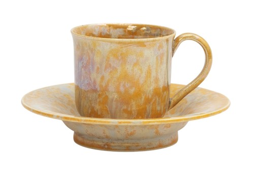 Ruskin pottery ochre and pale - pottery,