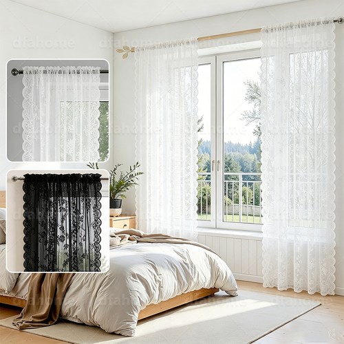 Panels voile curtains lace - curtains,