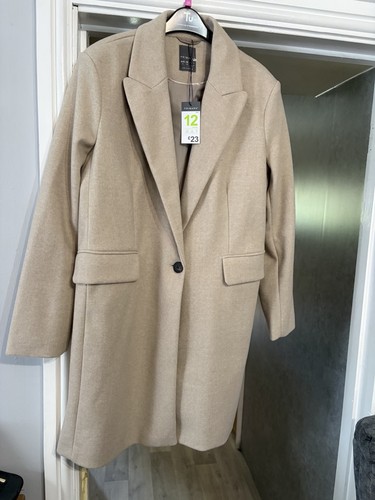 Ladies beige coat size new - coat, 12