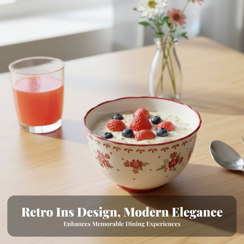 Ins style red floral - ins,
