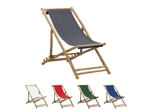 Deck chair bamboo canvas - deck,
