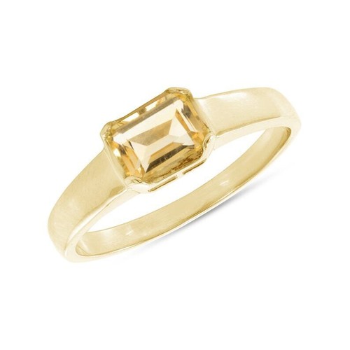 Natural emerald cut citrine - emerald,